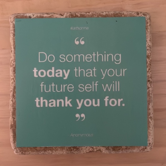 ARBONNE logo’d wood & tile coaster set NEW - Picture 11 of 11